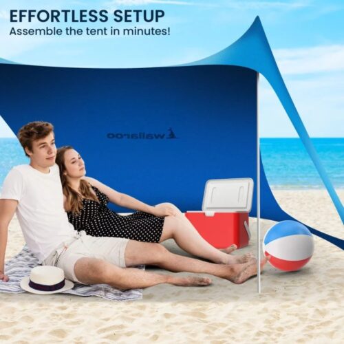 Wallaroo Beach Tent Canopy Sunshade 2m Blue - Image 7