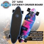 Kryptonics 26-inch Skateboard Mini Cutaway Cruiser Board 89 IS Fine