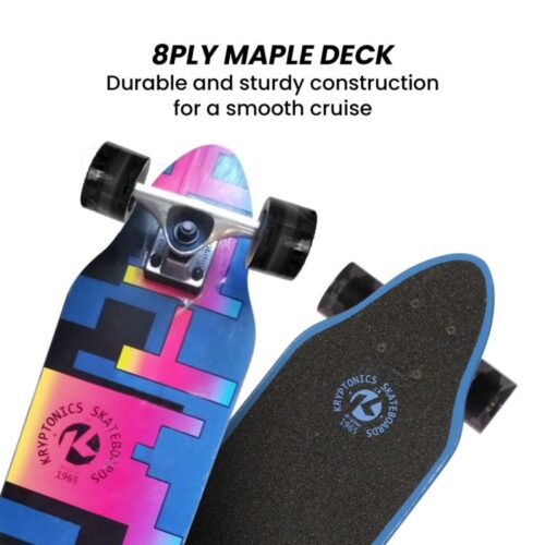 Kryptonics 26-inch Skateboard Mini Cutaway Cruiser Board 89 IS Fine - Image 5
