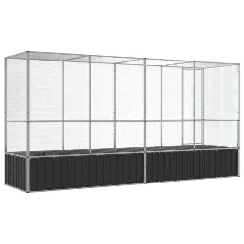 Aviary with Extension Silver 418.5x107x212cm Steel - Image 5