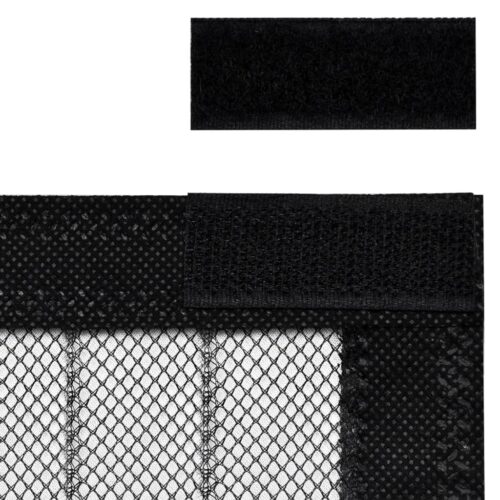 Insect Door Curtains 2pcs with Magnet Blocks Black 210x90cm - Image 7