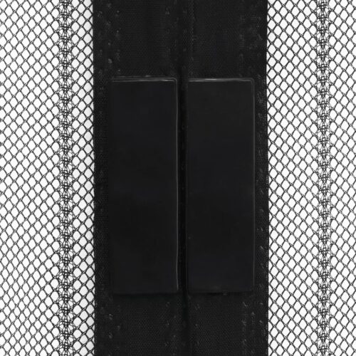 Insect Door Curtains 2pcs with Magnet Blocks Black 220x110cm - Image 5