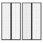 Insect Door Curtain 210x100cm 2pcs Magnet Black
