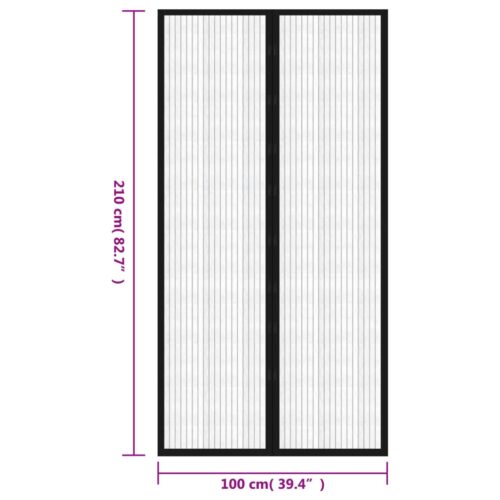 Insect Door Curtain 210x100cm 2pcs Magnet Black - Image 8