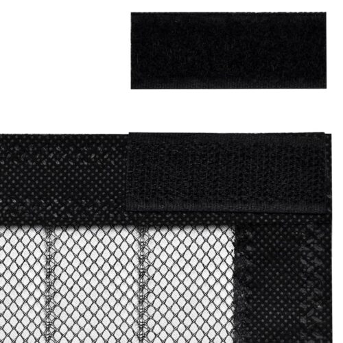 Insect Door Curtains 2pcs with Magnet Blocks Black 220x130cm - Image 7