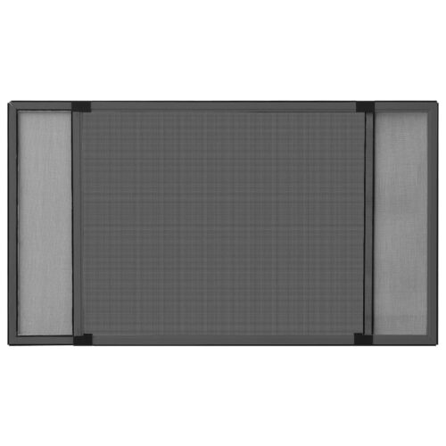 Extendable Window Insect Screen Aluminium Shade Mesh Privacy Blind Anthracite (75-143)x50 cm - Image 2