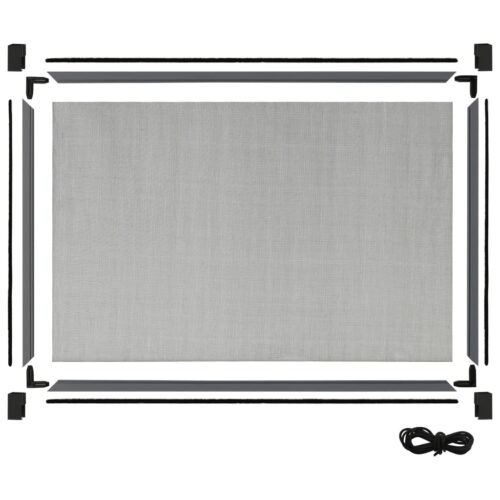 Extendable Window Insect Screen Aluminium Shade Mesh Privacy Blind Anthracite (75-143)x50 cm - Image 6