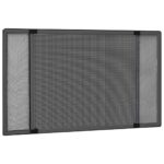 Extendable Window Insect Screen Aluminium Shade Mesh Privacy Blind Anthracite (100-193)x75 cm