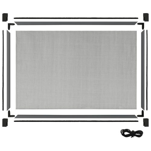 Extendable Window Insect Screen Aluminium Shade Mesh Privacy Blind Anthracite (100-193)x75 cm - Image 6
