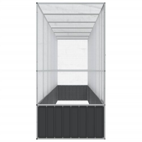Aviary with Extension Silver 626.5x107x212cm Steel - Image 4