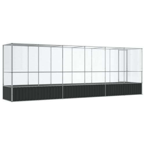 Aviary with Extension Silver 626.5x107x212cm Steel - Image 5