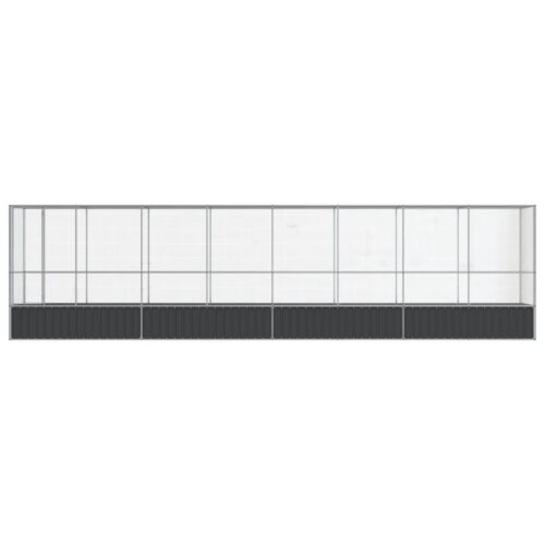 Aviary with Extension Silver 834.5x107x212cm Steel - Image 3
