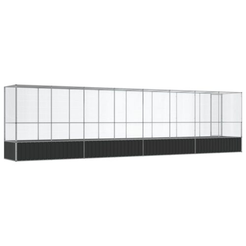 Aviary with Extension Silver 834.5x107x212cm Steel - Image 5