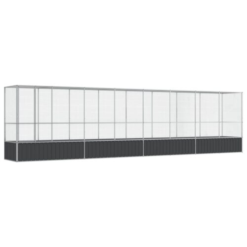 Aviary with Extension Silver 834.5x107x212cm Steel - Image 9
