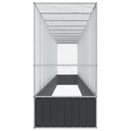 Aviary with Extension Silver 1042.5x107x212cm Steel - Image 4