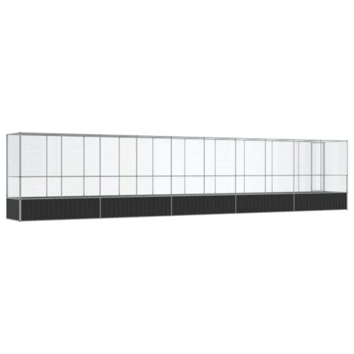 Aviary with Extension Silver 1042.5x107x212cm Steel - Image 5