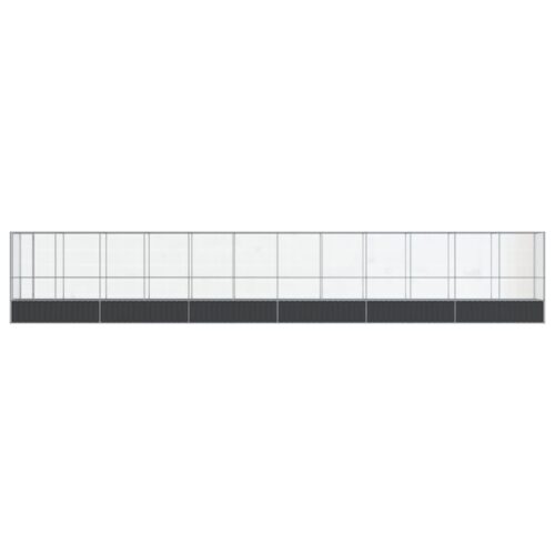 Aviary with Extension Silver 1250.5x107x212cm Steel - Image 3