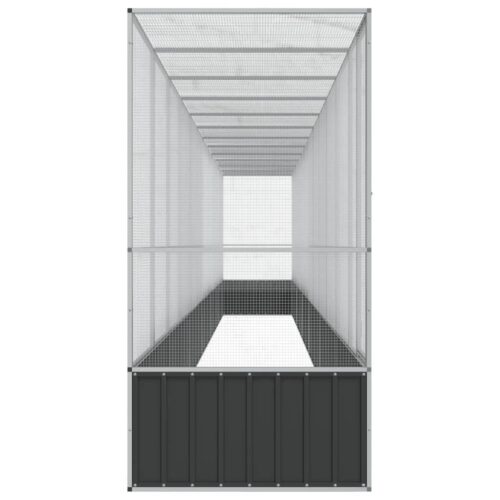 Aviary with Extension Silver 1250.5x107x212cm Steel - Image 4