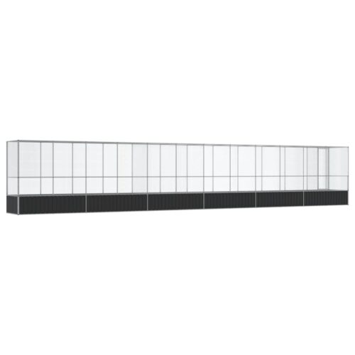 Aviary with Extension Silver 1250.5x107x212cm Steel - Image 5