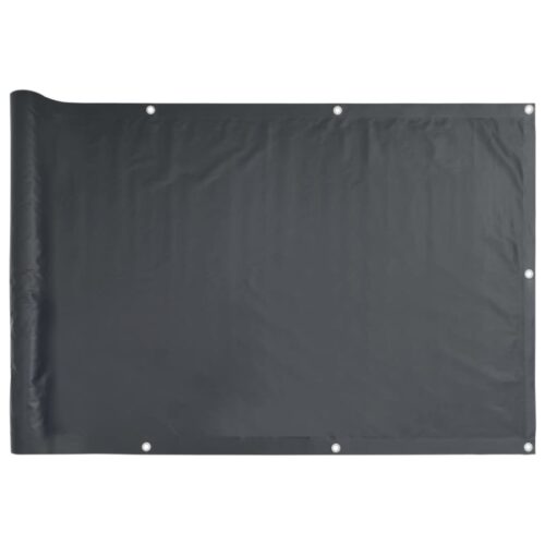 Balcony Screen Anthracite 120x400 cm Oxford Fabric - Image 2