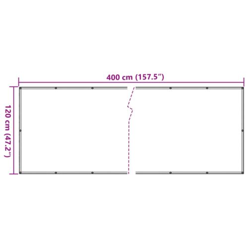Balcony Screen Anthracite 120x400 cm Oxford Fabric - Image 6