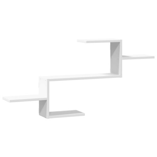 Wooden Wall Shelf White 104x15x49 cm - Image 2