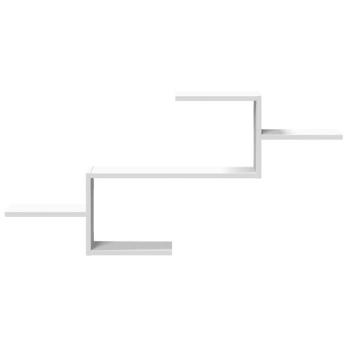 Wooden Wall Shelf White 104x15x49 cm - Image 4