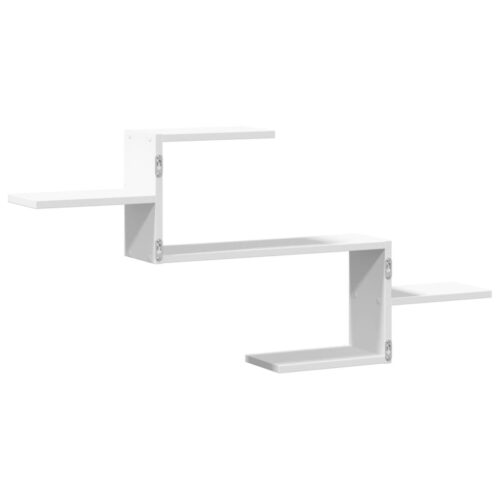 Wooden Wall Shelf White 104x15x49 cm - Image 6