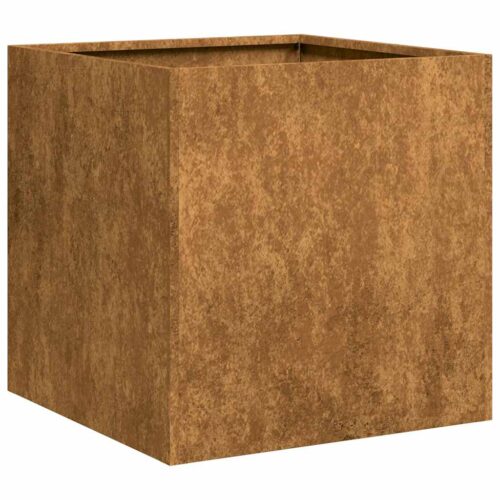 Raised Garden Bed Herbs Vegetables Box Pot Planter Rustic Weathering Steel 40x40x40cm