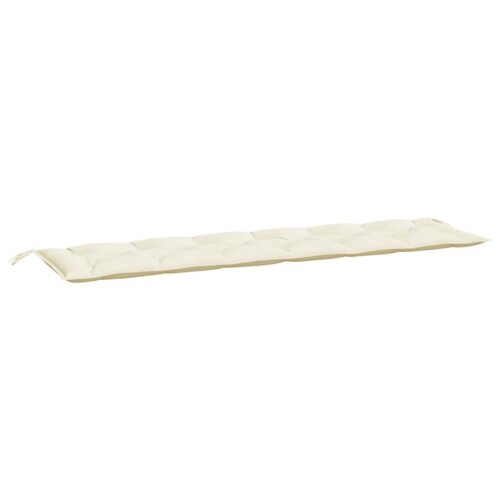 Garden Bench Cushions 2pcs Cream White 200x50x7cm Oxford Fabric - Image 4