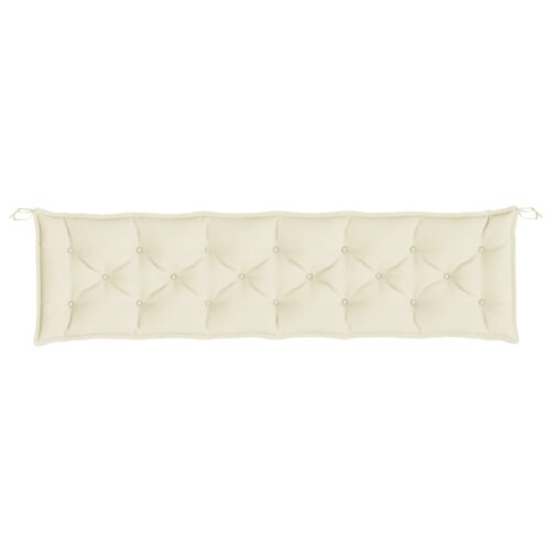Garden Bench Cushions 2pcs Cream White 200x50x7cm Oxford Fabric - Image 5
