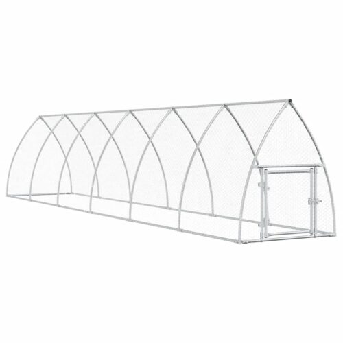 Chicken Cage Silver 600x105x120cm Galvanised Steel