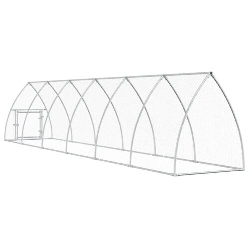 Chicken Cage Silver 600x105x120cm Galvanised Steel - Image 6