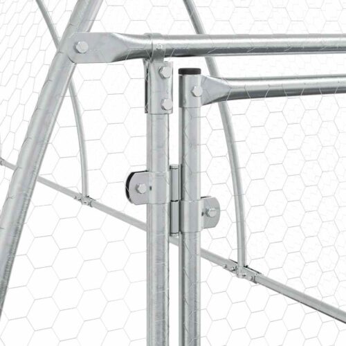 Chicken Cage Silver 600x105x120cm Galvanised Steel - Image 9