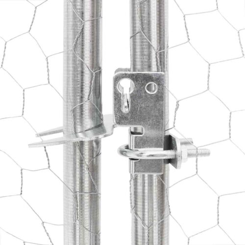 Chicken Run with Roof 2.5x2x2.25mGalvanised Steel - Image 7