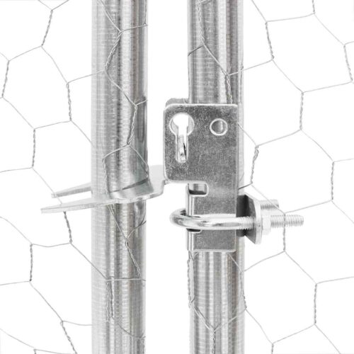 Chicken Run with Roof 2.5x4x2.25mGalvanised Steel - Image 7
