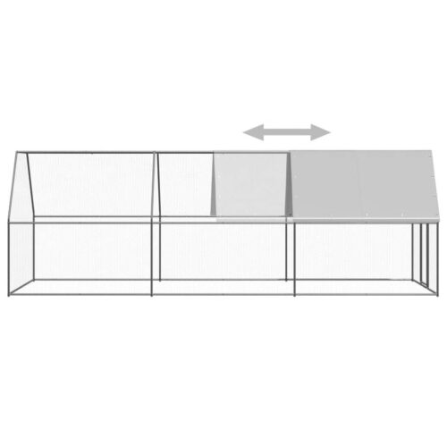 Chicken Cage 2x6x2mGalvanised Steel - Image 4