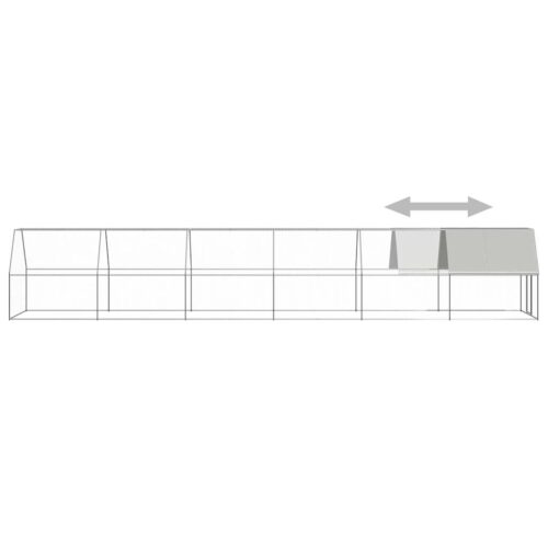 Chicken Cage 2x12x2mGalvanised Steel - Image 4