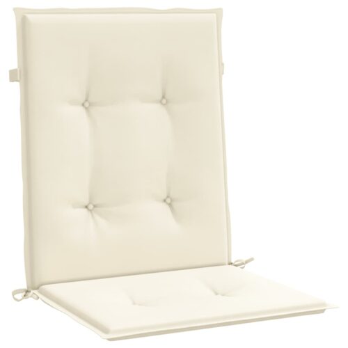 6pcs Garden Chair Cushions Lowback Patio Seat Pads Cream Oxford Fabric 100x50x3cm - Image 5