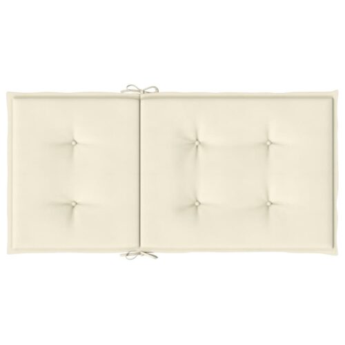 6pcs Garden Chair Cushions Lowback Patio Seat Pads Cream Oxford Fabric 100x50x3cm - Image 7