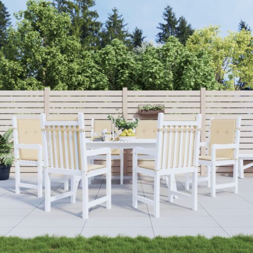 6pcs Garden Chair Cushions Lowback Patio Seat Pads Beige Oxford Fabric 100x50x3cm - Image 2