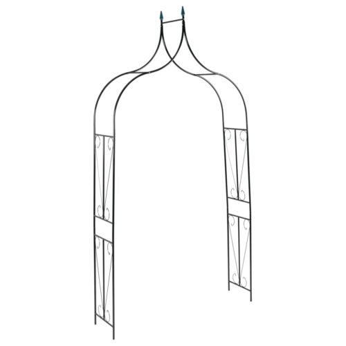 Garden Arch Dark Green 120x38x258cm Iron - Image 2