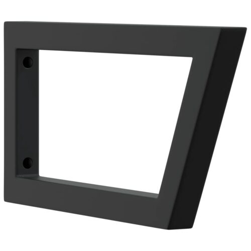 Shelf Brackets for Washbasin 2pcs Black Trapezium Steel - Image 4