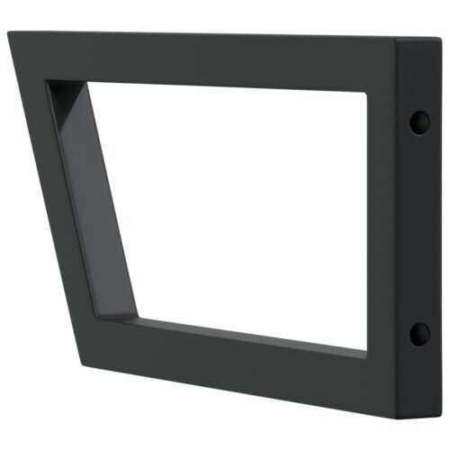 Shelf Brackets for Washbasin 2pcs Black Trapezium Steel - Image 7