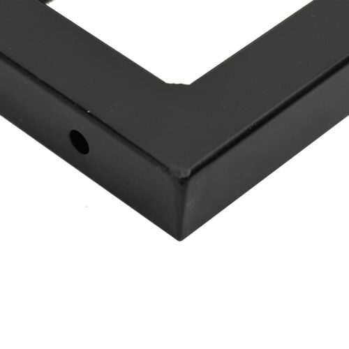 Shelf Brackets for Washbasin 2pcs Black Trapezium Steel - Image 8