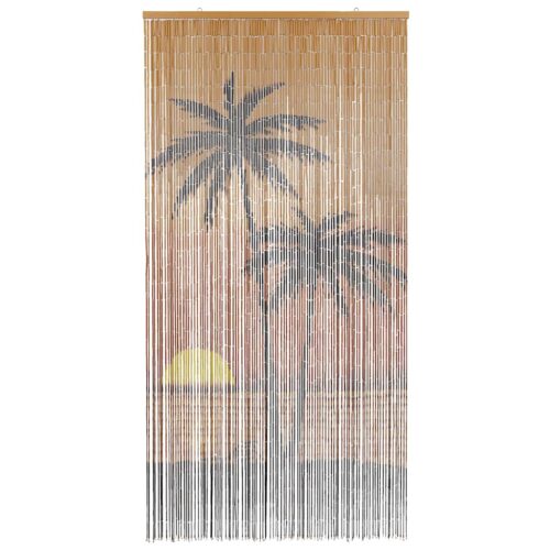 Insect Door Curtain Palm Tree Print 100x200cm Bamboo - Image 3