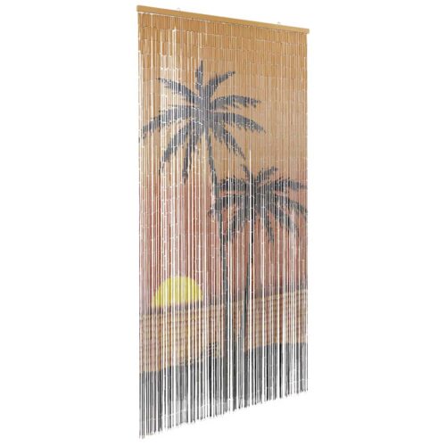 Insect Door Curtain Palm Tree Print 100x200cm Bamboo - Image 9