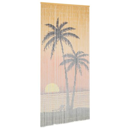 Insect Door Curtain Mosquito Fly Bug Privacy Screen Panel Bamboo Palm 90x200cm - Image 2