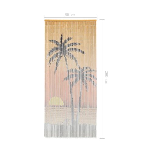 Insect Door Curtain Mosquito Fly Bug Privacy Screen Panel Bamboo Palm 90x200cm - Image 5