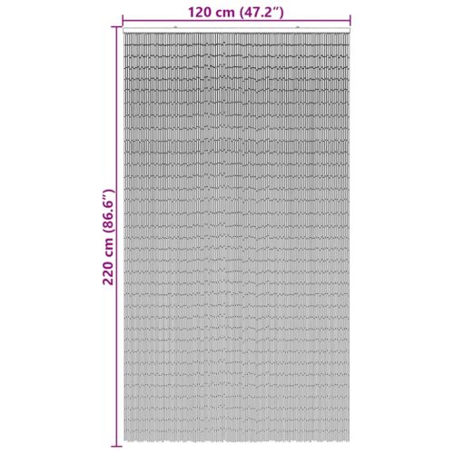 Insect Door Curtain Dark Grey 120x220cm Bamboo - Image 7